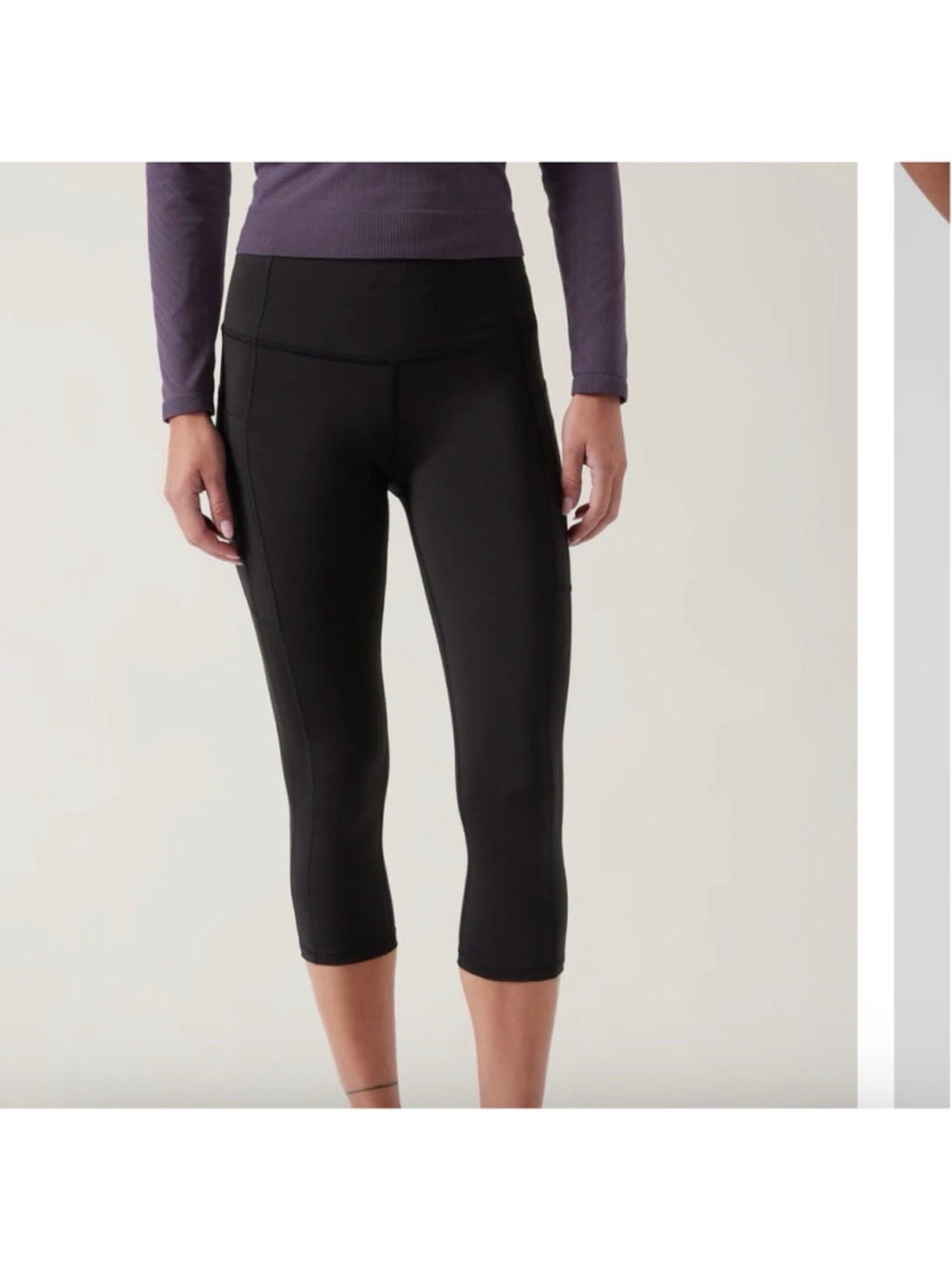 Women's Athleta Ultimate Stash II Capri M Black 21”